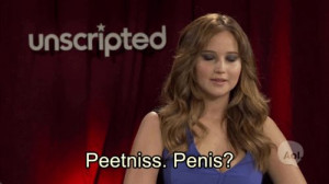 On Katniss and Peeta’s couple name. | The 25 Best Jennifer Lawrence ...
