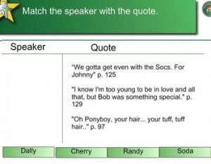 Quotes from The Outsiders - Smart Board