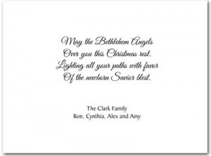 Christmas Greeting Card Verses and Sentiments