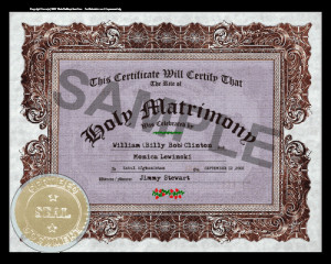 Printable Fake Marriage Certificate