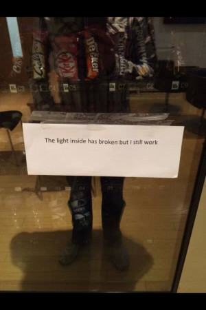 Great message from a vending machine