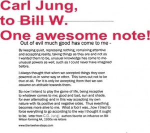 AA Quotes, Bill Wilson and Carl Jung
