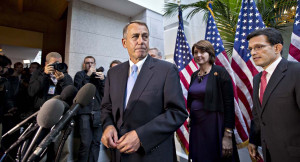 Speaker of the House John Boehner, R-Ohio, with House GOP leaders ...