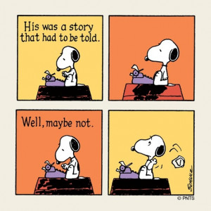 know exactly how Snoopy feels. I have several abandoned files on my ...