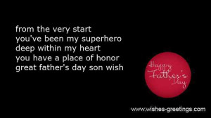 Fathers day sayings from son