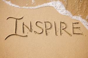 Word Inspire on the beach
