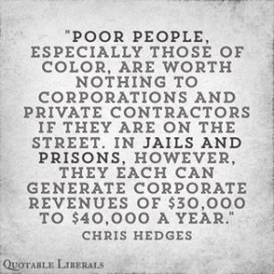 Chris Hedges on corporate prisons. This is very very disturbing when ...