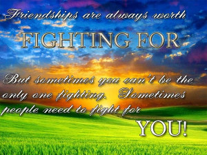 Friendship - a two-way street