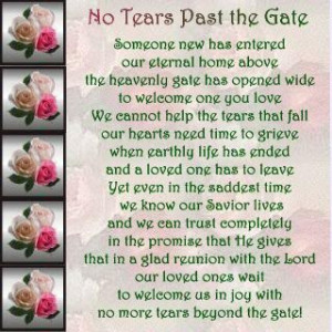 No Tears Past The Gate rip grandma ruby