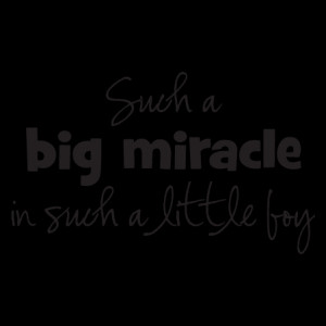 Big Miracle Little Boy Wall Quotes™ Decal