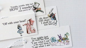 Alice In Wonderland Quote Gift Tag Set