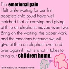 Giving birth to an elephant - adoption is equal to the gestation of an ...
