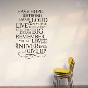 ... Large Vinyl Wall Lettering Stickers Quotes and Sayings Home Art Decor