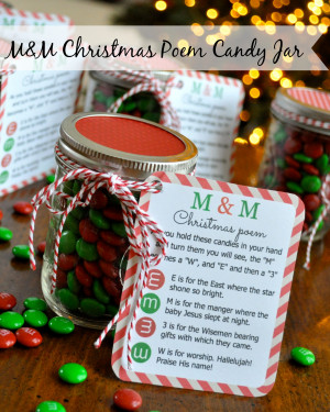 Christmas Poem Candy Jar Tutorial - Simple Sojourns
