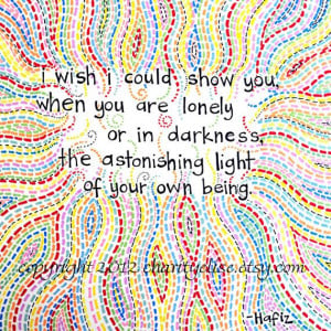Brightly Colored Art Print Hafiz Quote by chARiTyelise.etsy.com