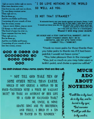 Much Ado About Nothing - favorite quotes