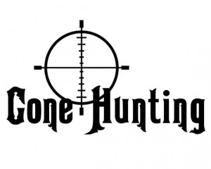 Hunting and Fishing Vinyl Decal - Deer Hunter Sticker - Gone Hunting