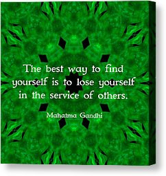 Gandhi Quote Canvas Prints - Gandhi Inspirational Quote About Self ...