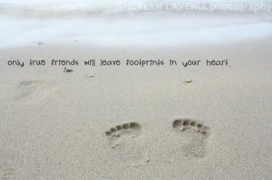 footprints, photography, quote, sayings, typography