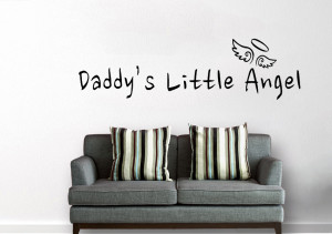 Show details for Daddy's Little Angel Text Quotes Wall Sticker