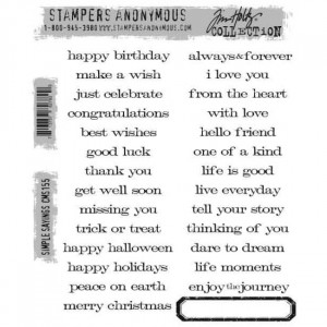 Home » Tim Holtz - Simple Sayings Stamp Set