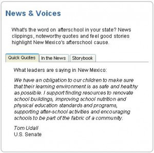 Updated Quick Quotes Section Displays Strong Support for Afterschool