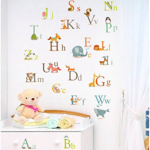 Educational Alphabet Wall Decals for Nursery Decorating