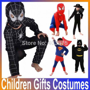 spider man suit superman batman Zorro Cartoon costume colthes kids Set