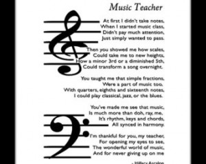 Printable Music Teacher/Educator Original poem