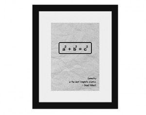 ... quote and pythagorean theorem poster educational classroom decor