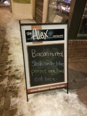 Funny restaurant signs.