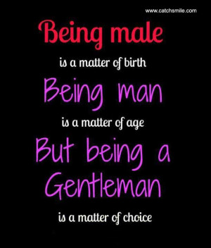 Being Male Matter...