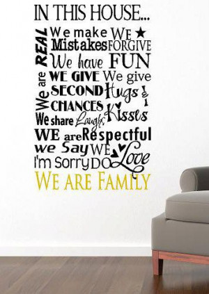 ... House -Vinyl Lettering custom removable decal family wall art words