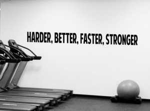 Workout Motivation Quote Wall Decal Fitness Gym Vinyl Stickers Harder ...