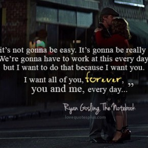 So it’s not gonna be easy the notebook love quotes