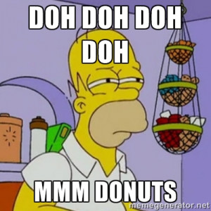 Simpsons' Homer - DOH DOH DOH DOH MMM DONUTS