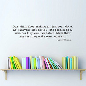 Quote Wall Decal by Andy Warhol - Craft Room Wall Decal - Art Room ...