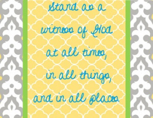 LDS Quote- Stand as a Witness