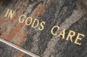 Religious inscription on a headstone