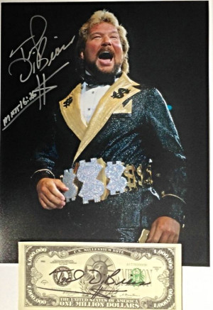 Million Dollar Man Ted Dibiase Signed Photo & Novelty Million Dollar ...