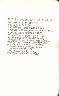 Self Harm Does Not Define Who A Person Is