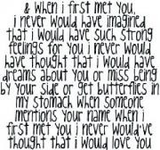 When I first met you