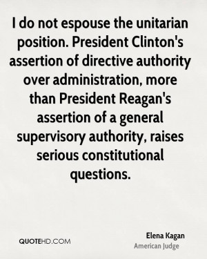 the unitarian position. President Clinton's assertion of directive ...