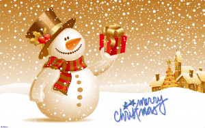 cute snowman merry christmas images wallpaper Wallpaper with 1915x1197 ...