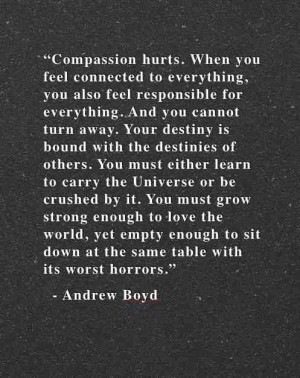 Compassion hurts- Andrew Boyd