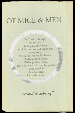 quote hipster lyrics vintage indie book of mice & men Reading of mice ...