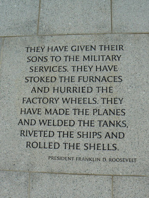 Roosevelt quote from National WWII Memorial | Flickr - Photo Sharing!