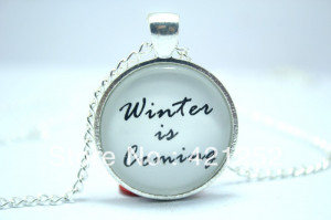 ... Game of Thrones Quote Necklace Pendant Art Jewelry Glass Cabochon