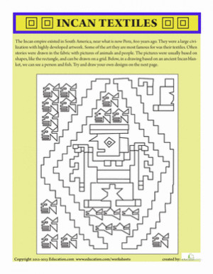 Middle School World Studies Worksheets: Inca Textiles (limited access ...
