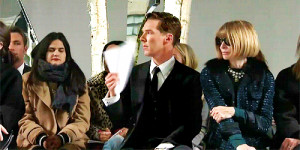 Benedict Cumberbatch & Anna Wintour at Hugo Boss NYFW show [x]